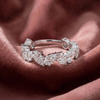 18K Eternity Pear Diamond Ring — AI cloth, in-house