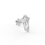 18K Fancy Bezel Diamond Stud Earrings — 3D VIEW