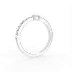 18K Shoulder Set Round Diamond Ring — 3D VIEW