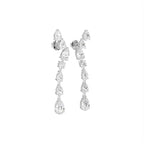 18K Pear Diamond Drop Earrings — 3D VIEW