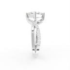 vimg:Z00227|18K Princess Diamond Solitaire Engagement Ring — SIDE