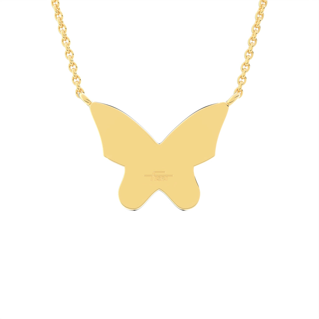 vimg:FJ6471|vimg:FJ6473|vimg:FJ6474|vimg:FJ6478|18K Butterfly Round Diamond Pendant — BACK