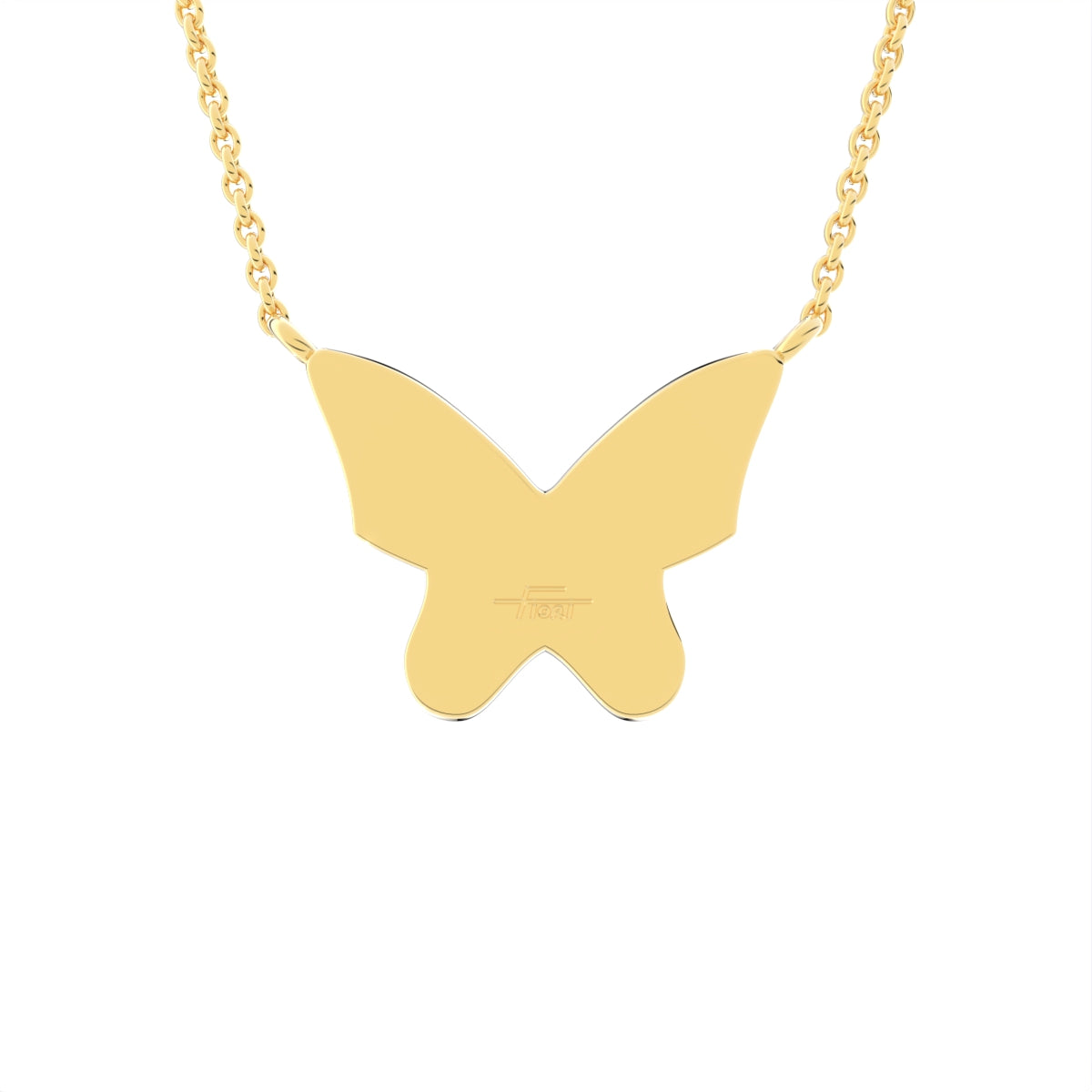 vimg:FJ6471|vimg:FJ6473|vimg:FJ6474|vimg:FJ6478|18K Butterfly Round Diamond Pendant — BACK