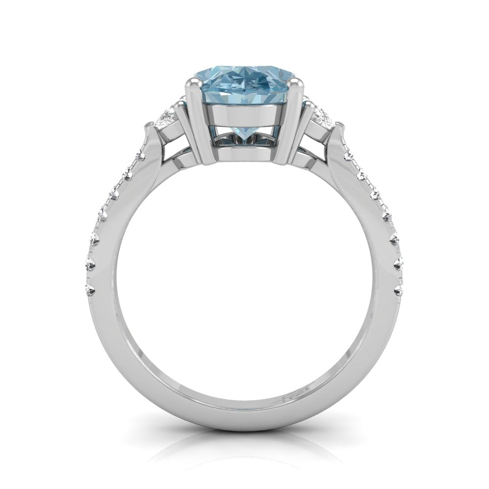 vimg:FJ2256|18K Halo Oval Diamond Ring — FRONT
