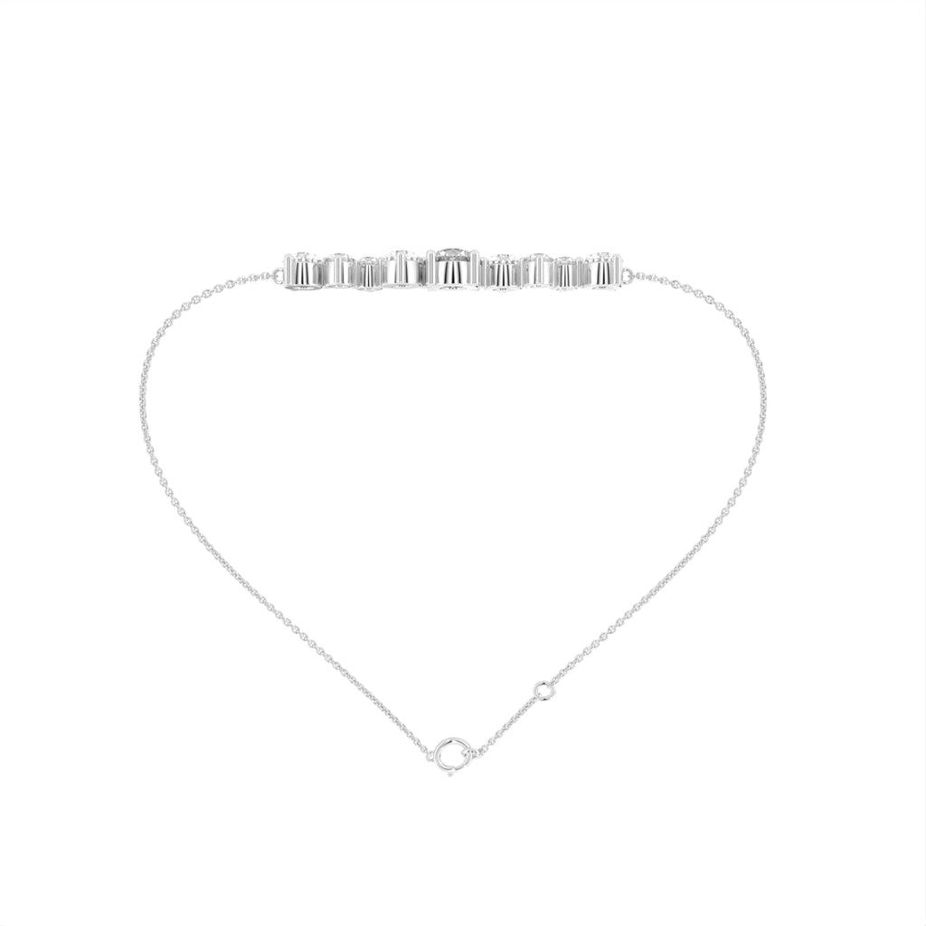 14K Gold Round Diamond Bracelet — FRONT