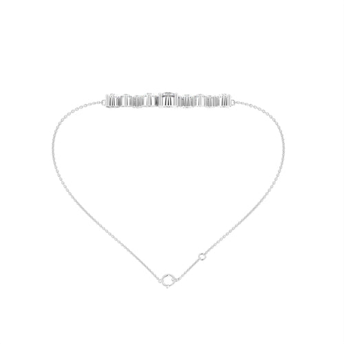 14K Gold Round Diamond Bracelet — FRONT