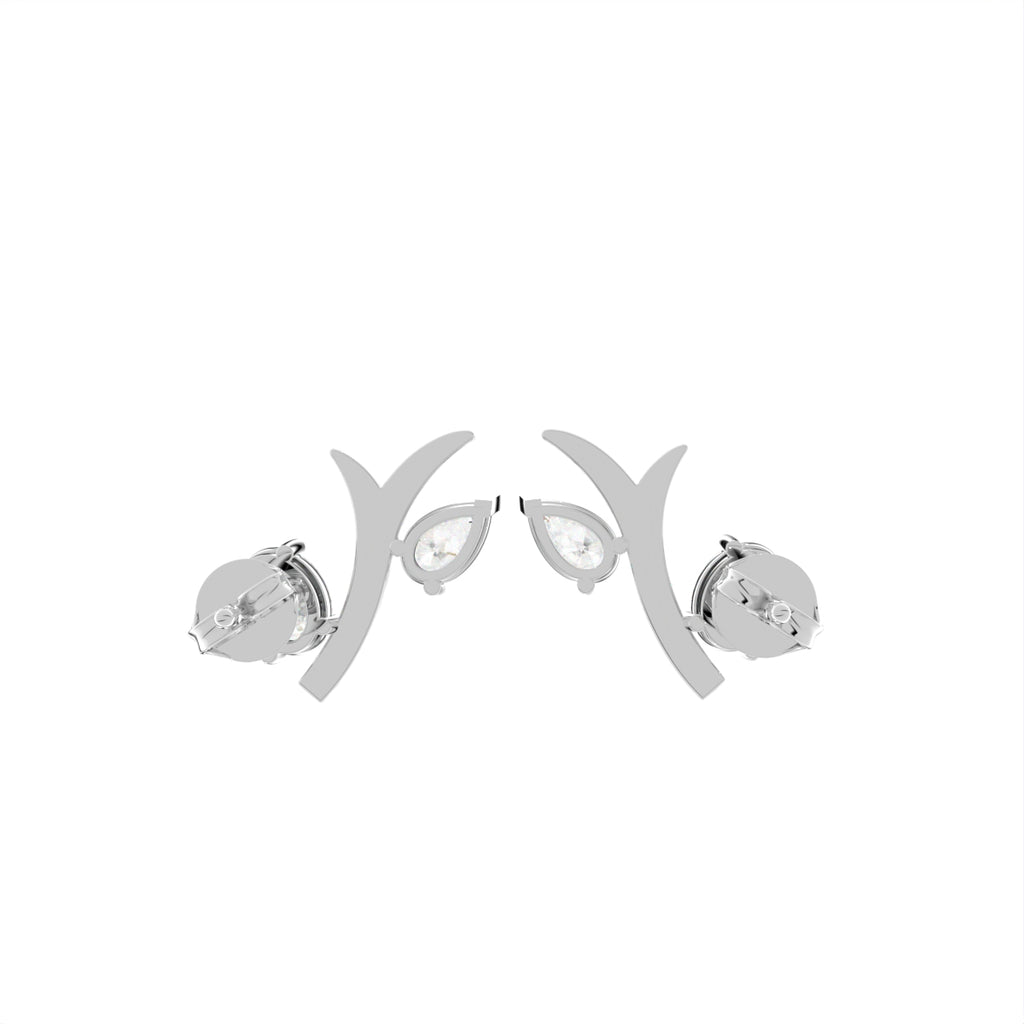 18K Diamond Earrings — BACK