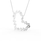 vimg:FJ4806|vimg:FJ4807|14K White Gold Heart Marquise Diamond Pendant — BACK