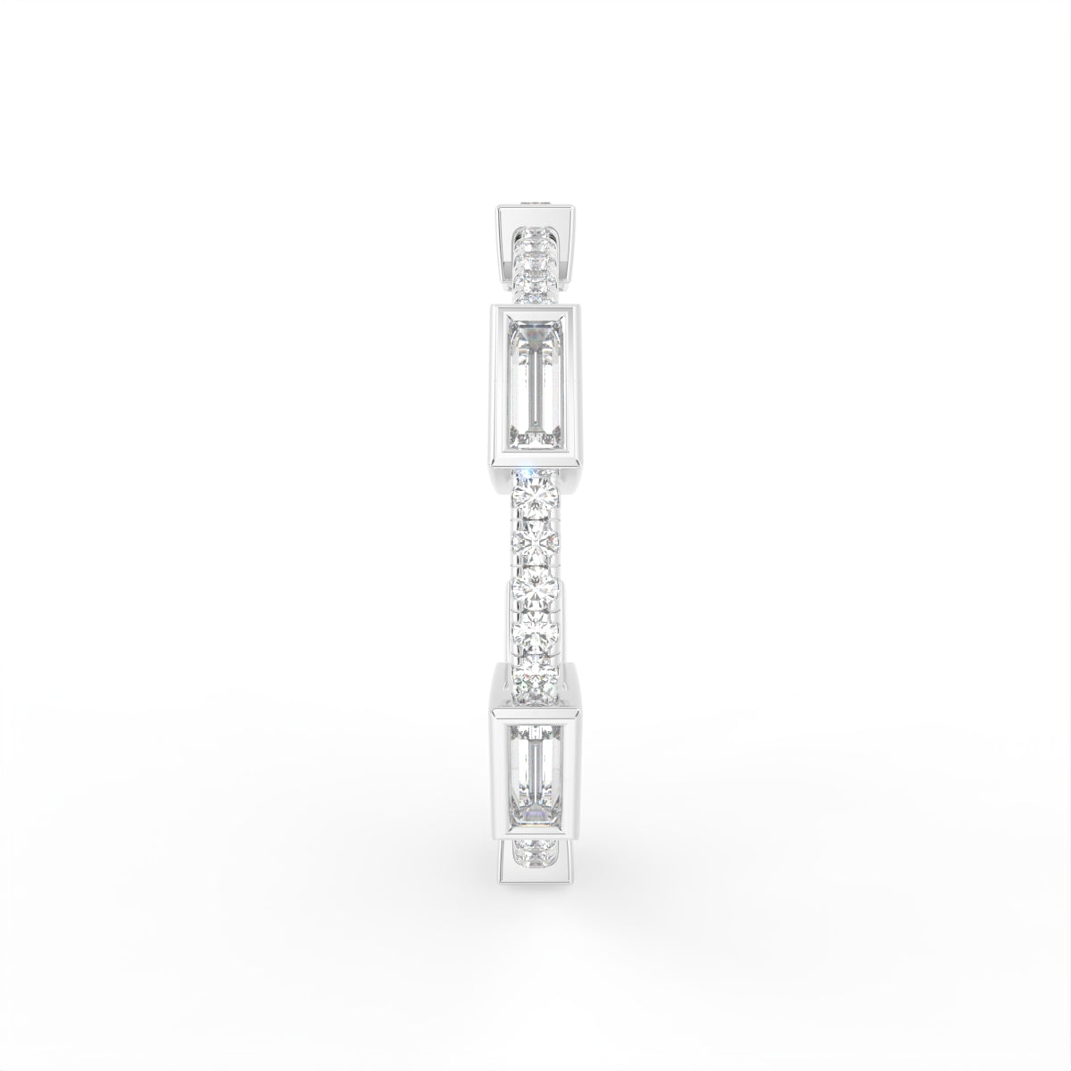 18K Eternity Baguette Diamond Ring — SIDE