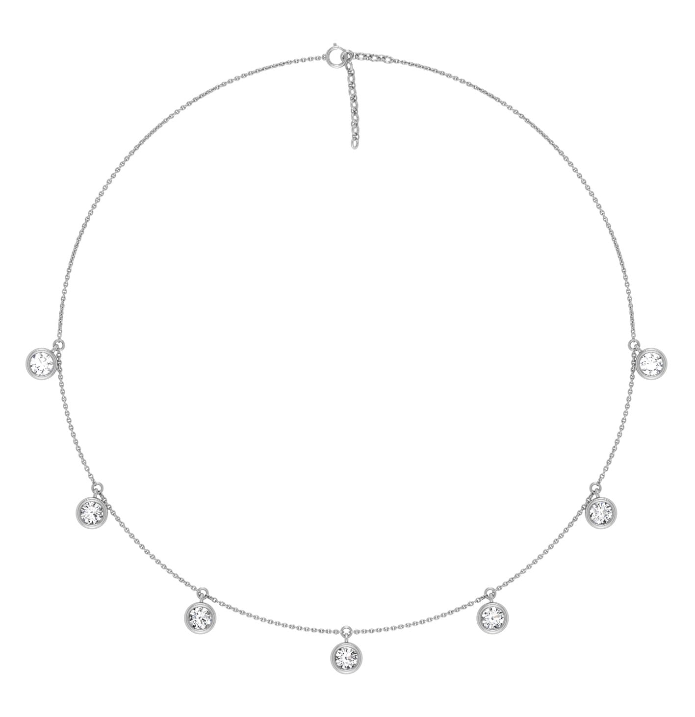 18K Pink and White Diamond Necklace — TOP
