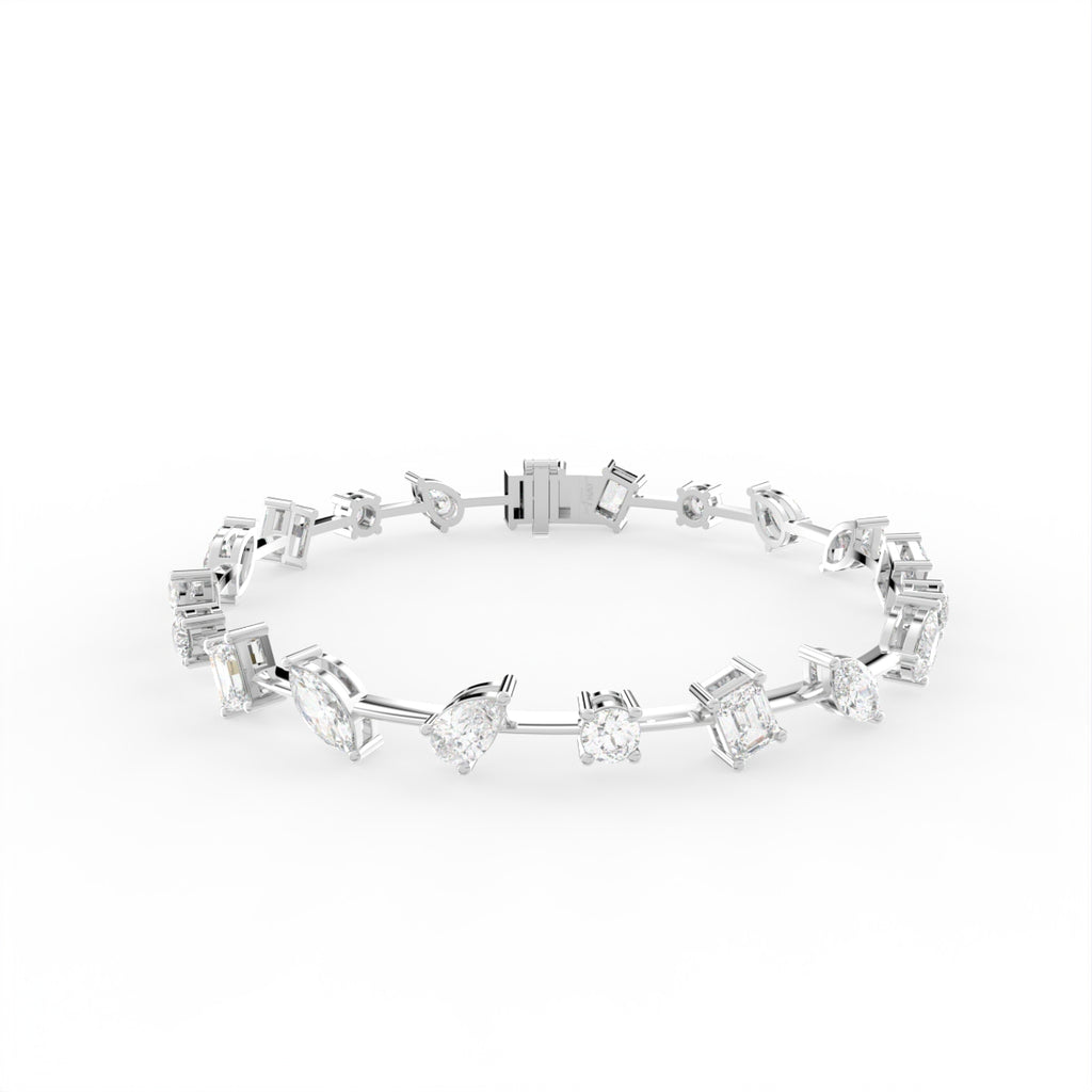 18K Mixed-Cut Diamond Bracelet — TOP
