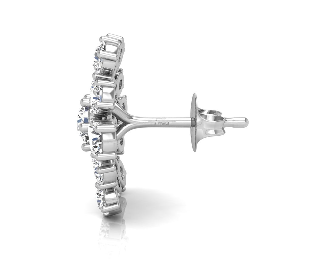 18K Bespoke Diamond Earrings — SIDE VIEW