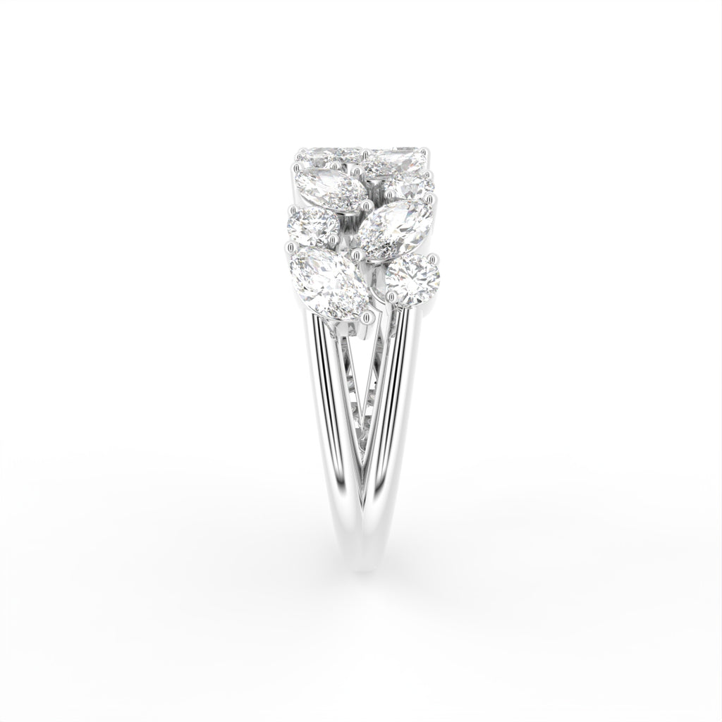 18K Half Eternity Marquise Diamond Ring — SIDE