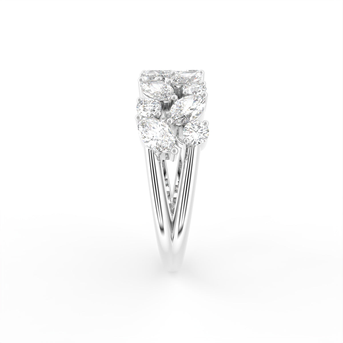 18K Half Eternity Marquise Diamond Ring — SIDE
