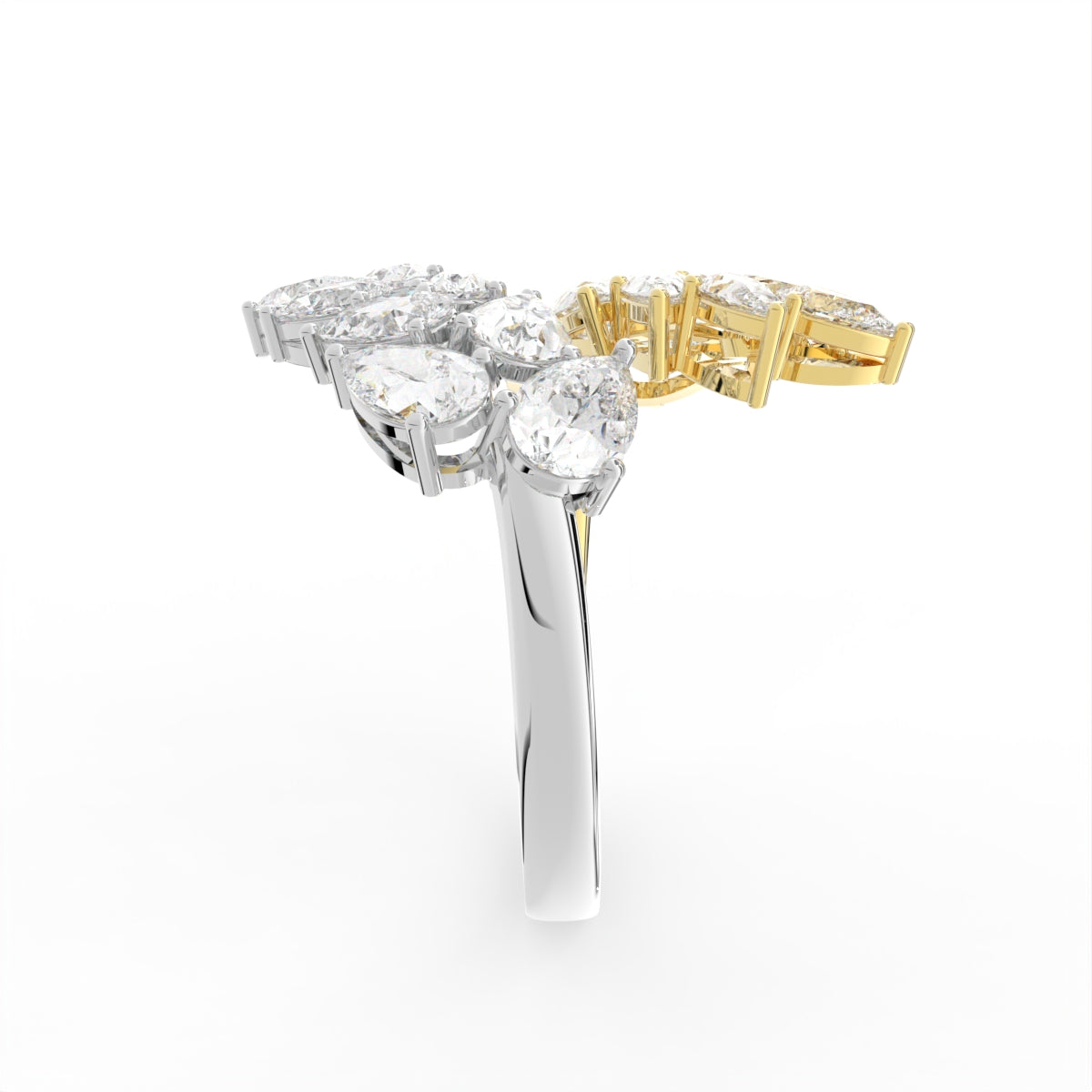 Sterling Silver Diamond Ring — 3D / RIGHT