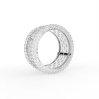18K Wide Pave Diamond Ring — 3D VIEW