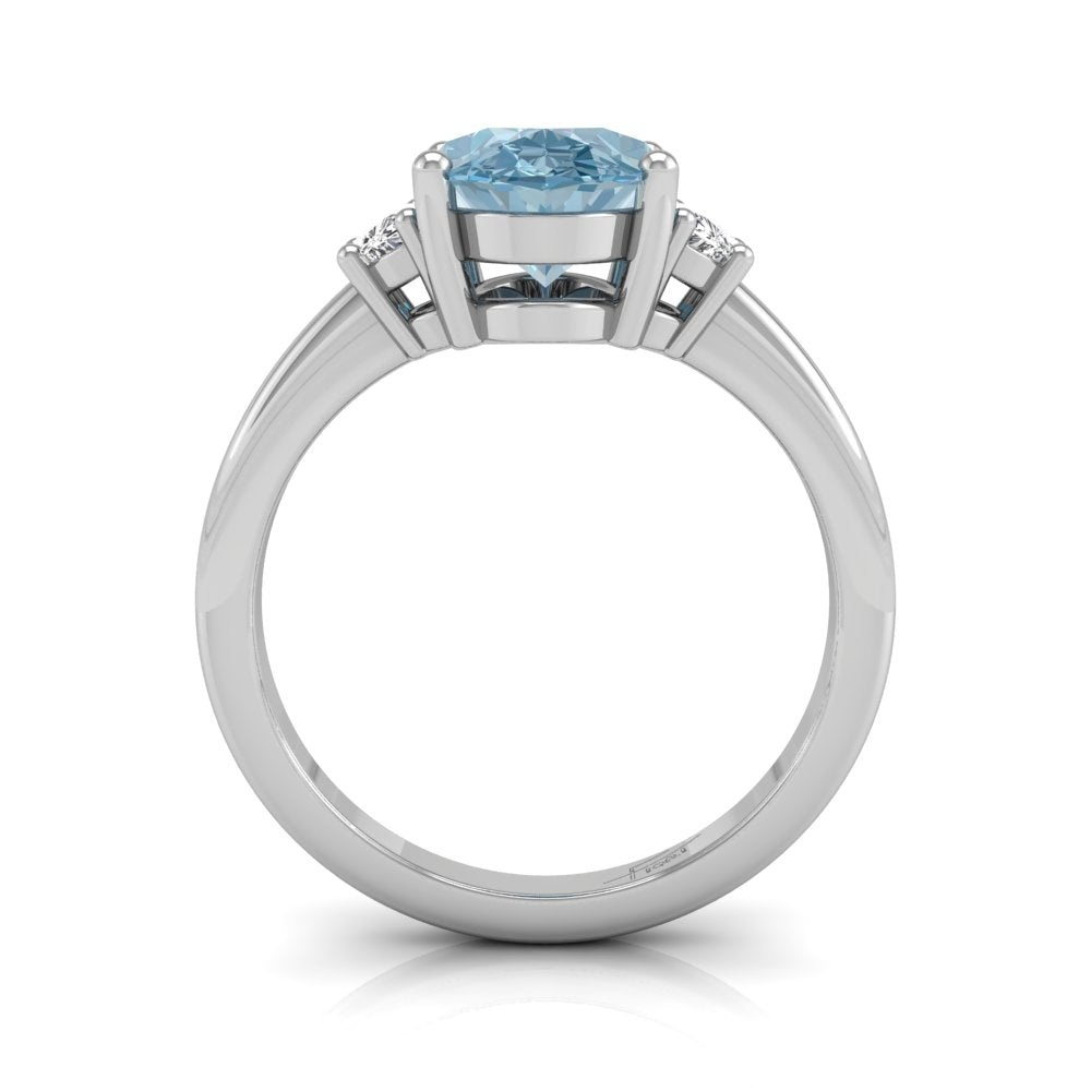 vimg:FJ2247|18K Trilogy Oval Diamond Ring — FRONT