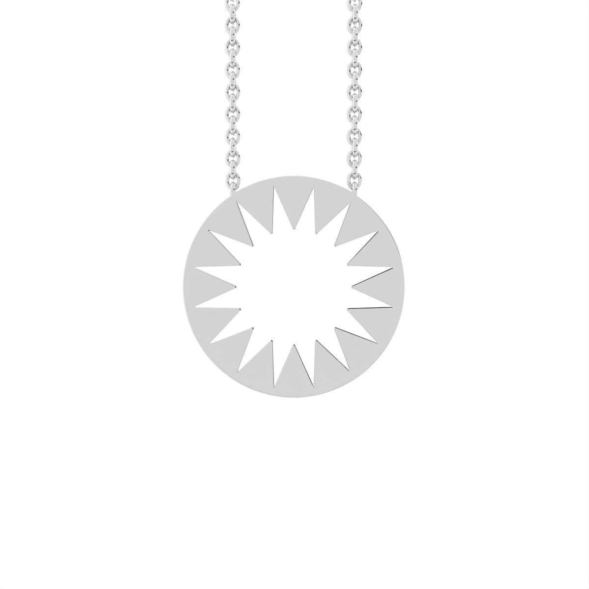 18K Yellow Gold Bespoke Round Diamond Pendant — BACK