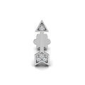 18K Arrow Diamond Piercing Earrings — TOP