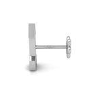 18K Arrow Diamond Piercing Earrings — SIDE VIEW