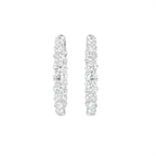 18K Diamond Hoop Earrings — TOP