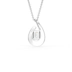 18K Bespoke Emerald Diamond Pendant — BACK