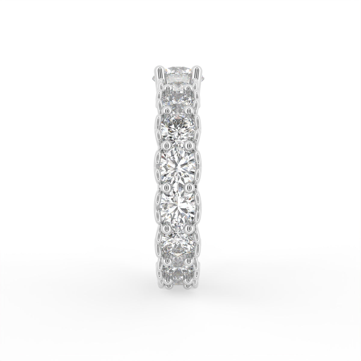 Sterling Silver Diamond Ring — 3D / RIGHT