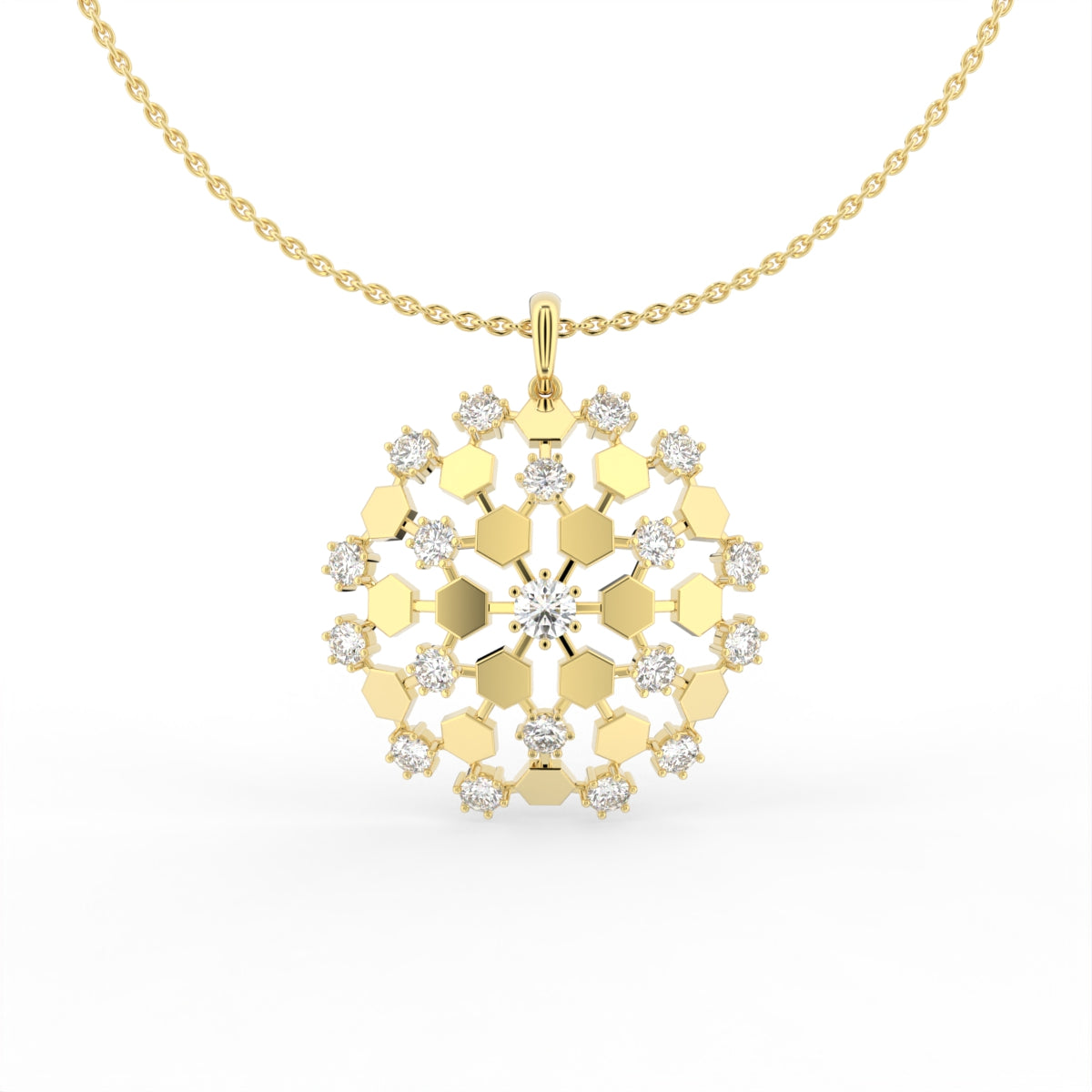 Sterling Silver Diamond Pendant — TOP