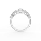 14K White Gold Eternity Princess Diamond Ring — FRONT