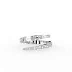 18K Bespoke Spiral Round Diamond Ring — TOP