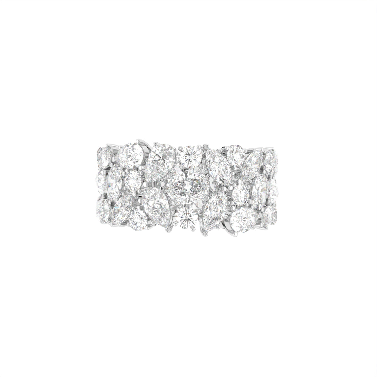 18K Eternity Round Diamond Ring — TOP