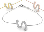 18K Alphabet Diamond Bracelet — 3 COLOR