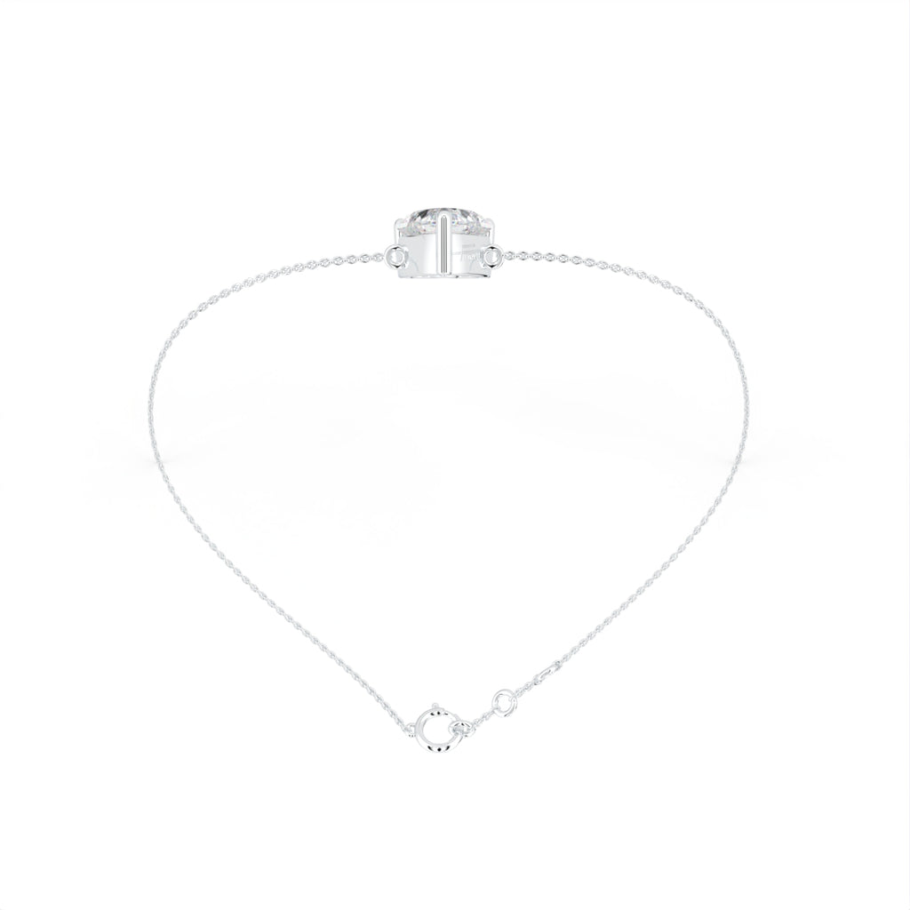 18K Gold Heart Diamond Bracelet — FRONT
