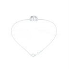 18K Gold Heart Diamond Bracelet — FRONT