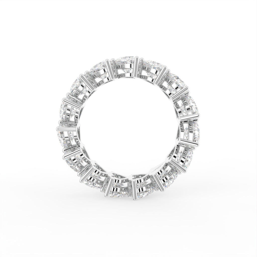 vimg:FJ4883|vimg:FJ4884|vimg:FJ4885|vimg:FJ4886|14K White Gold Full Eternity Heart Diamond Ring — FRONT