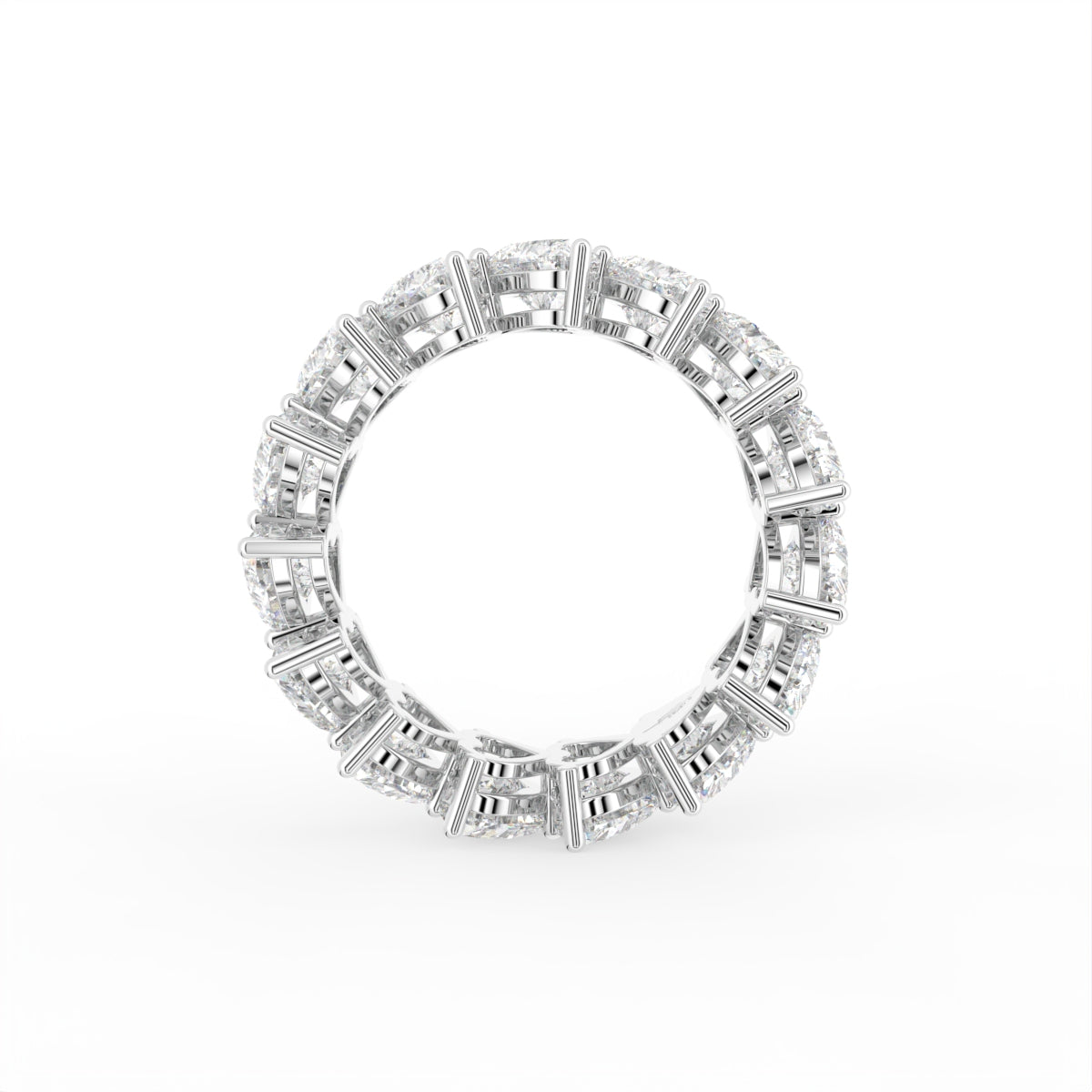 vimg:FJ4883|vimg:FJ4884|vimg:FJ4885|vimg:FJ4886|14K White Gold Full Eternity Heart Diamond Ring — FRONT
