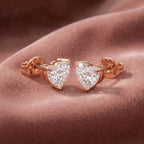 18K Stud Diamond Earrings — AI cloth, in-house