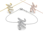 18K Alphabet Diamond Bracelet — 3 COLOR