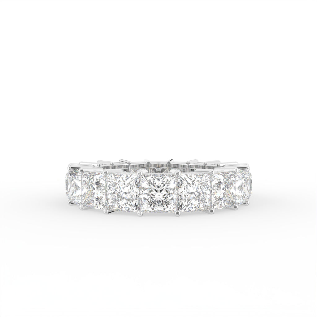 vimg:FJ3289|vimg:FJ2073|14K White Gold Full Eternity Princess Diamond Ring — TOP