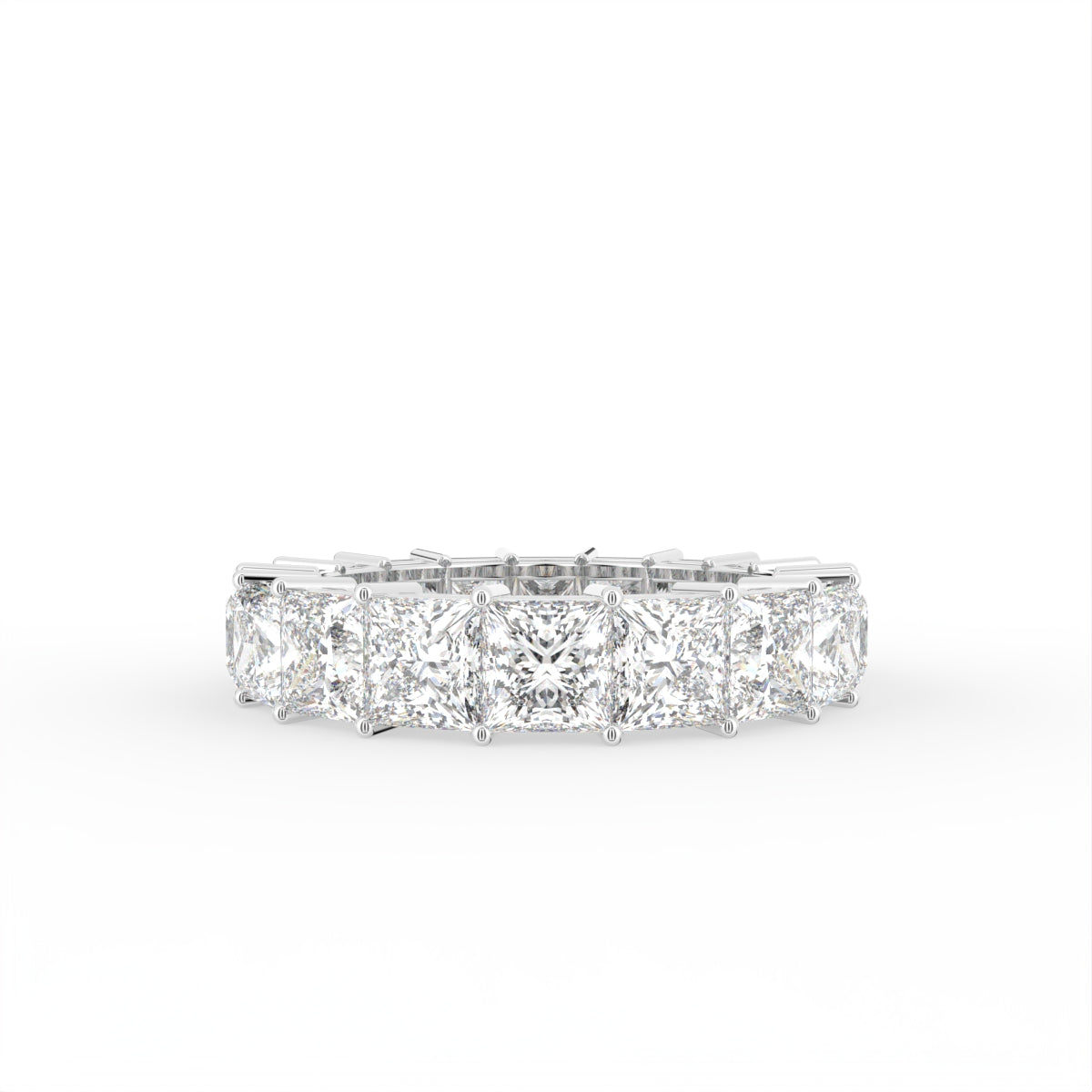 vimg:FJ3289|vimg:FJ2073|14K White Gold Full Eternity Princess Diamond Ring — TOP