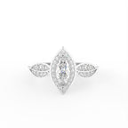 vimg:FJ5236|vimg:FJ5342|14K Halo Marquise Diamond Ring — TOP