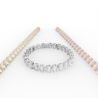 18K Heart Diamond Bracelet — 3 COLOR