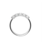 vimg:FJ3875|vimg:FJ3876|14K White Gold Eternity Emerald Diamond Ring — FRONT