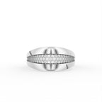 18K Bespoke Pave Dome Diamond Ring — TOP