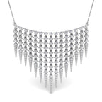 18K Bespoke V-Shape Round Diamond Pendant — FRONT