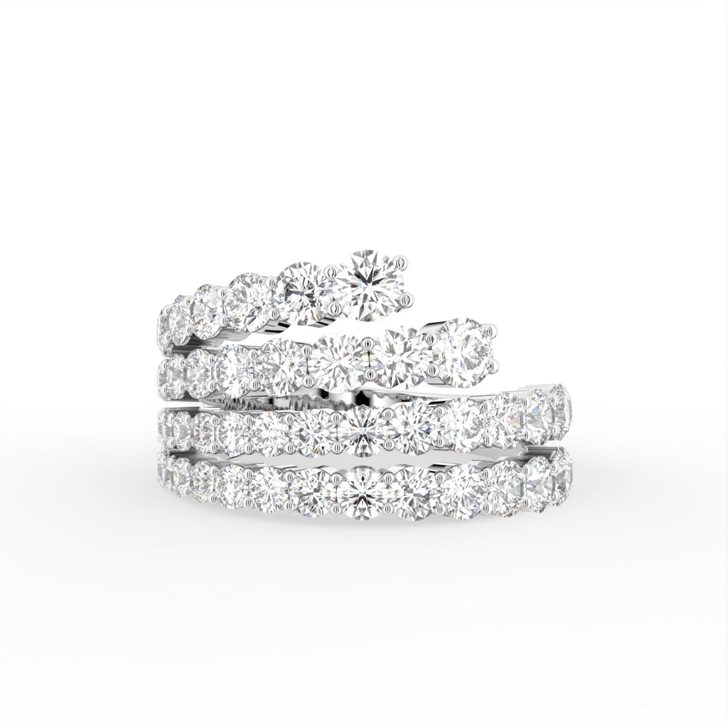 18K Round Diamond Statement Ring — TOP