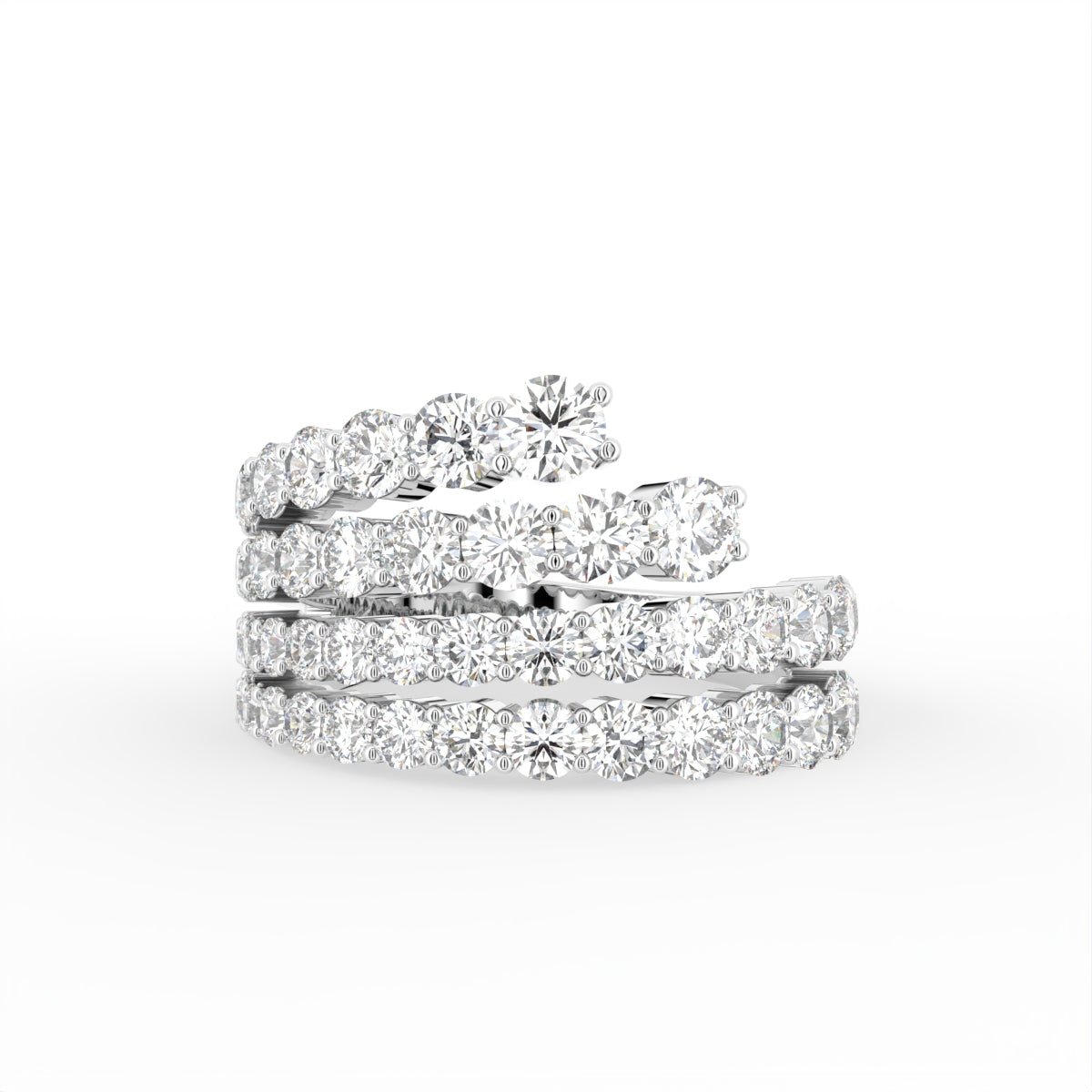 18K Round Diamond Statement Ring — TOP