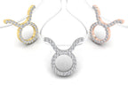 vimg:FJ1249|vimg:FJ2491|18K White Gold Zodiac Round Diamond Pendant — 3 COLOR