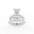Sterling Silver Radiant Diamond Ring — IMAGE URL