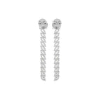 18K Round Diamond Drop Earrings — BACK